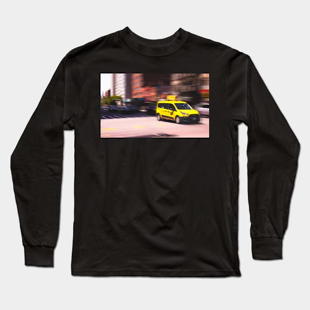 New York Yellow Taxi Long Sleeve T-Shirt by byEstherReid